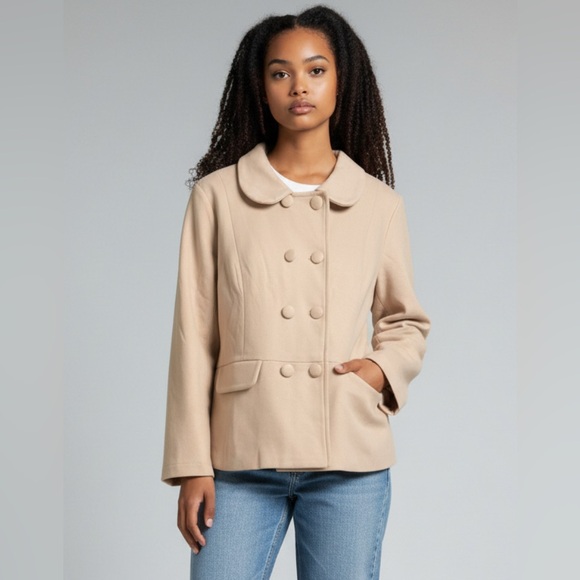 Jackets & Blazers - Allegra Cream Double-Breasted Waistcoat size Large